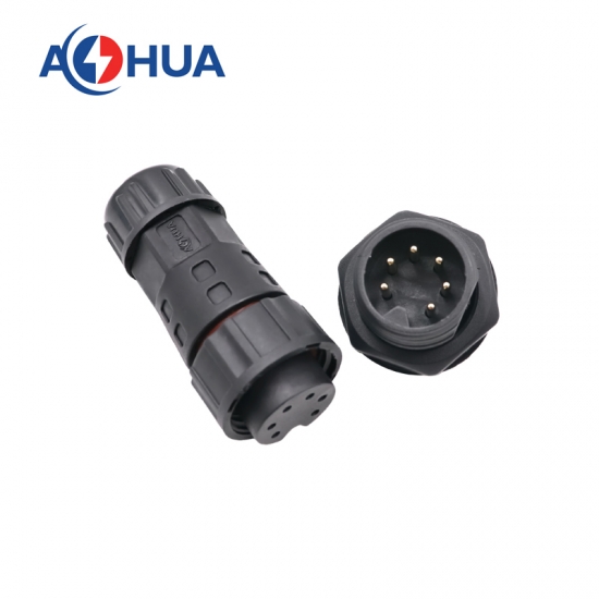 led 6pin panel waterproof connector