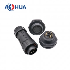 m20 6pin panel mount socket connector