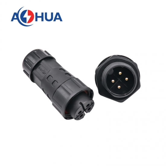waterproof 4pin male panel connector