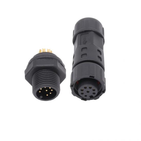 M12 waterproof panel connector