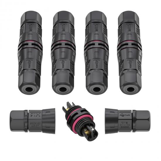 M15 2Pin Straight Type L Connector