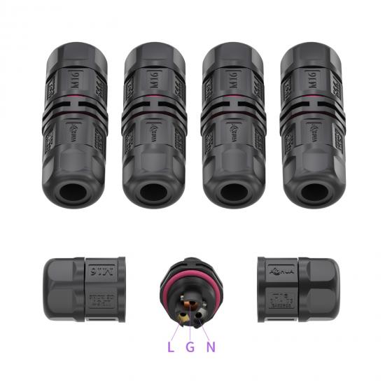 M16 3Pin Straight Type L Connector