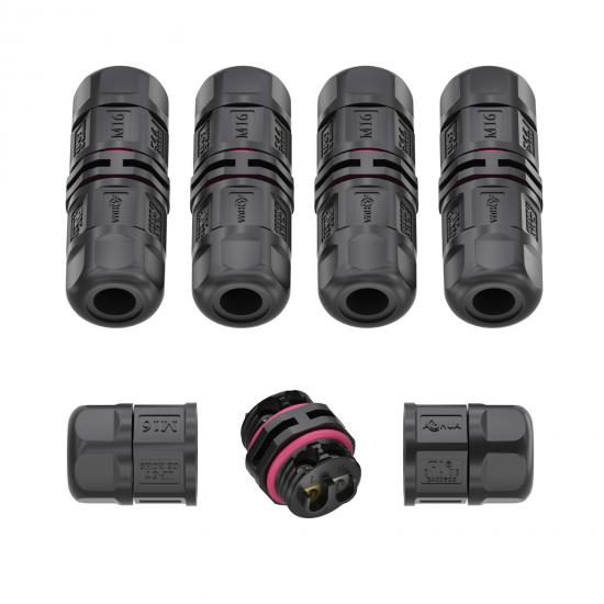 M16 2Pin Straight Type L Connector