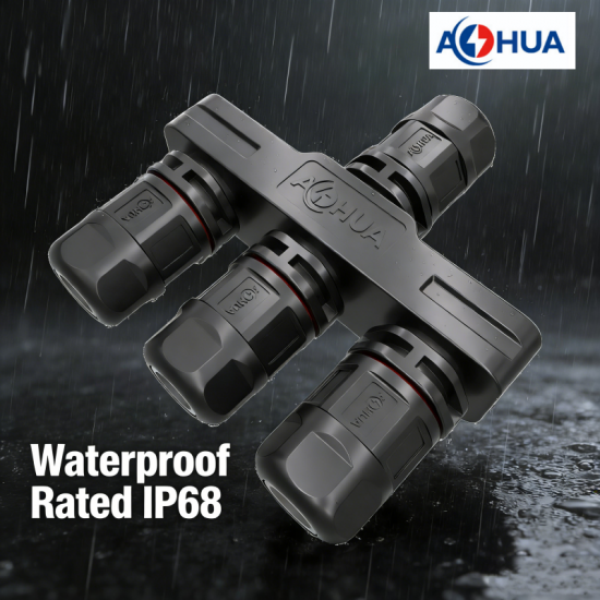 M16 2Pin F Type  Connector 1 to 3 F Splitter