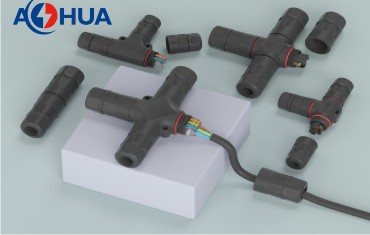 AOHUA Produce Waterproof IP67 Wire Connectors L Straight, T-Shaped, and Y-Shaped whitout screw Or Screw fixing type can be chosen from