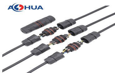 AOHUA 2 3 4 pin straight L type screw fixing electrical power wire waterproof ip68 cable connector for driver