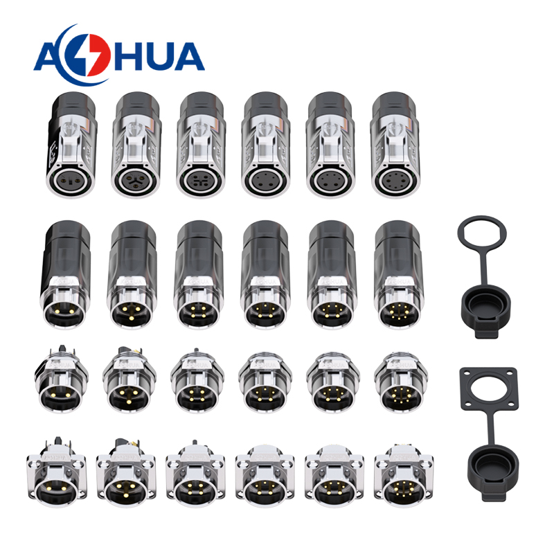 Circular  Metal Waterproof Plug to Plug Connector Assembly Type