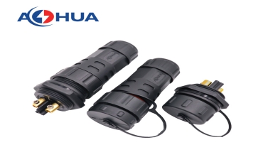 AOHUA 2 Pin LED Light Male Female Socket Electric Waterproof Panel Connector