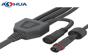 AOHUA customized Y type wiring ip65 ip67 ip68 waterproof male female connector cable harness