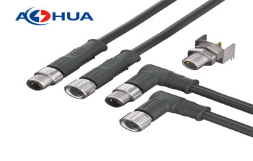 M8 M12 male female plug socket straight circular cable sensor electrical wire connector