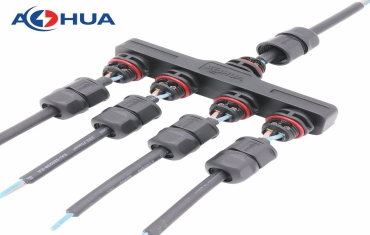 AOHUA M16 Distributor Y Type 1 to 4 Sockets Cable Connector for Garden Lights
