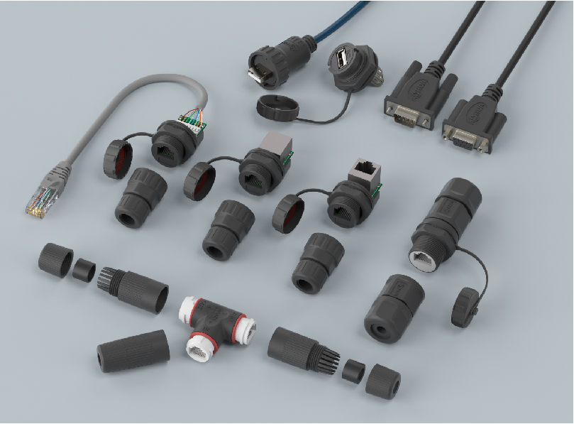 RJ45 Cable Connector 8P8C Wire Cable Connector Cat5 Cat 6 Data Wire Connector IP68 Waterproof