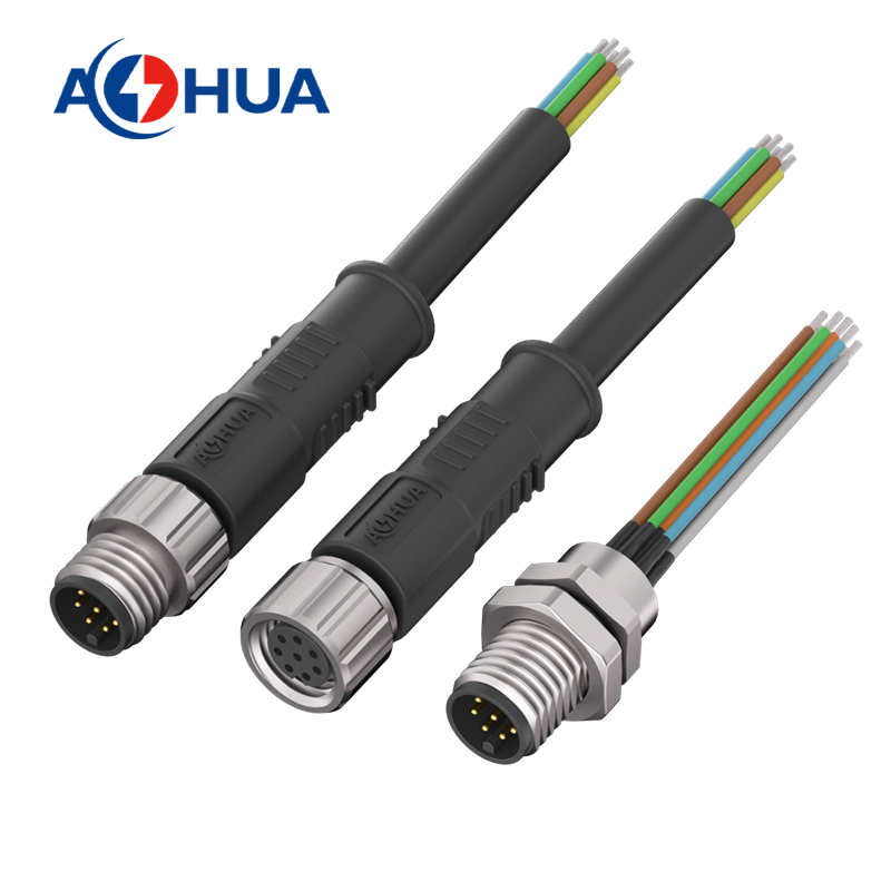 AOHUA Male Female Cable Connector Customized IP68 LED Light Waterproof Thread Assembly Connector
