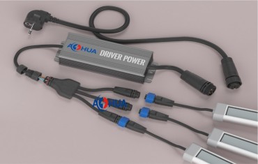 AOHUA assembly Y type waterproof cable connector is favored in Outdoor led lighting moudel project