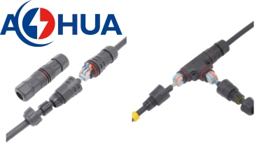 AOHUA L/X/T Type 250V/25A Push Lock Wire Power Connector For Street Light