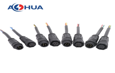 AOHUA 2 to 8 Pin M12 Electric Male Female Solar LED Light Lamp Power Cord Extension Cable Connector