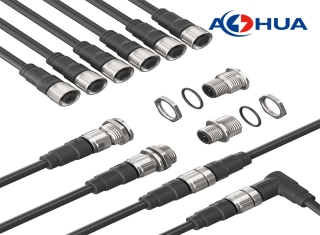 AOHUA M12 Sensor Male and Female 2 3 4 5 8 12 Pin A B C D Coding Cable Solder Waterproof Connector