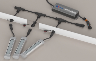 AOHUA Plastic 3 Way T Splitter Cable Waterproof Electrical Wire Connector for LED Outdoor Garden Lighting