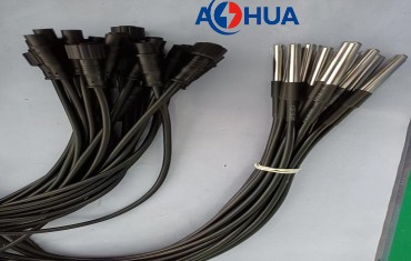  AOHUA IP65 Waterproof Cable connector Pre-wire Male Female inline Docking Led Connector M12 for temperature sensor