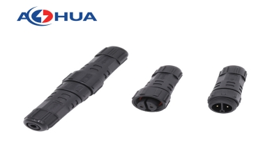 AOHUA UL Cert M16 Solder Type 2 Pin Wire to Wire Waterproof Male and Female Cable Connector For LED