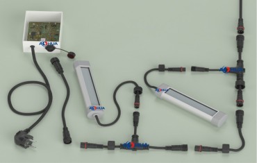 AOHUA PVC Plastic circular Black/White connector M10 M12 M14 M16 M19 over-mold Wire Cable Waterproof Connector led lighting project