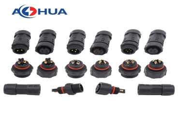 AOHUA UL Cert M12 2 3 Pin Circular Connector Outdoor Waterproof IP67 Plug Socket
