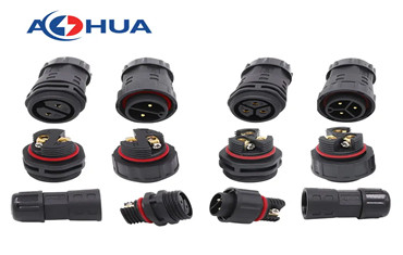 AOHUA M20 assembly wire to wire scew fixing 2 3 pin male female ip67/ip68 waterproof wire connector