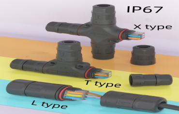 AOHUA Customized IP67 Push lock(fast luck) type L/T/X cable connector have Received recognition from many industries