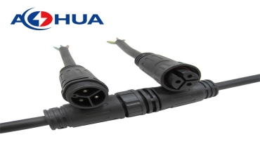 AOHUA electrical 3 pin injection molding cable connector for LED wall washer