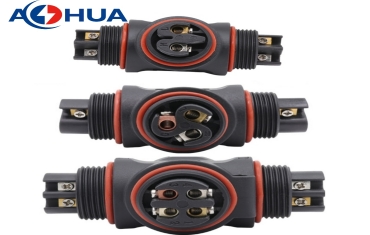 AOHUA M23 3 Way Electrical T Typer Waterproof Screw Terminal 2 3 4 Pin Connector