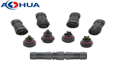 AOHUA M20 Electrical Wire IP68 Screw Fixing Waterproof Cable 2 pin 3 pin Connector for LED Outdoor Lighting Cable