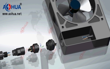 AOHUA IP67/IP68 Female Rear Panel Connector for Connect to Fans in The Equipment Cabinets