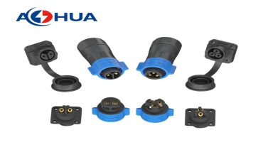 AOHUA K20 2 3 pin waterproof plastic round square panel mounting connector